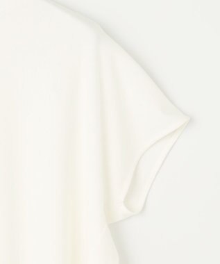 UNFILO 【シワになりにくい】BEAUTY FORM バックフレアTシャツ ホワイト