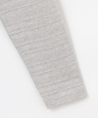 JOSEPH ABBOUD 【オーガニックコットン使用・日本素材・日本縫製】 オーガニックヘリンボ-ンリンクス Vネック Tシャツ ライトグレー系