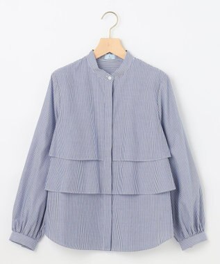 組曲 【WEB限定色あり】フルコーデフリルシャツ ブルーベース系1