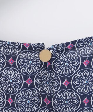 自由区 【洗える・XSサイズあり】アラベスクプリント ブラウス ブーケンビリア