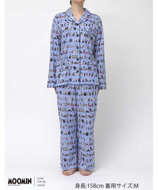 une nana cool 【ムーミン】【綿100%】 MOOMIN * une nana cool  開襟パジャマ SX
