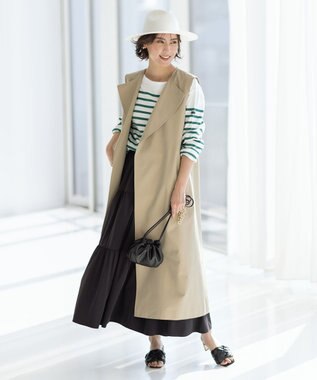 ICB L T/Cシャンブレーツイル 3WAYコート シャンブレーベージュ系