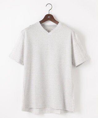 JOSEPH ABBOUD 【キングサイズ・オーガニックコットン使用・日本製】JOEコットンサッカー Vネック Tシャツ ライトグレー系7