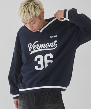 WEGO 【ユニセックス着用ITEM】ナンバリングプルオーバー ネイビー