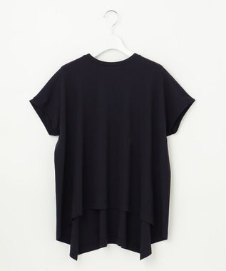 UNFILO 【シワになりにくい】BEAUTY FORM バックフレアTシャツ ネイビー