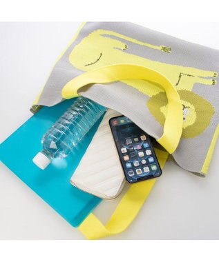 UNBILLION カシュカシュ cachecache / アニマルモチーフニットトート イエローミックス