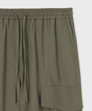 Paul Smith ツイル ドローストリング トラウザース オリーブ