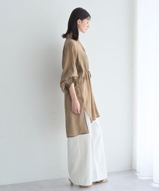 YECCA VECCA シアー2way袖バルーンチュニック Dark Beige