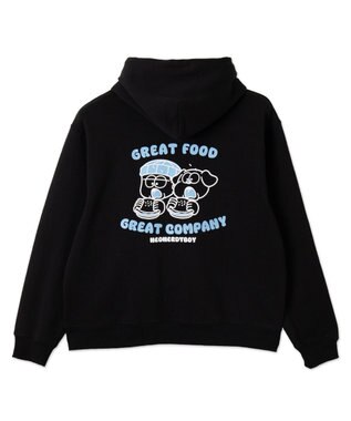 WEGO リラックスフィットTHEBOYグラフィックパーカー ブラック