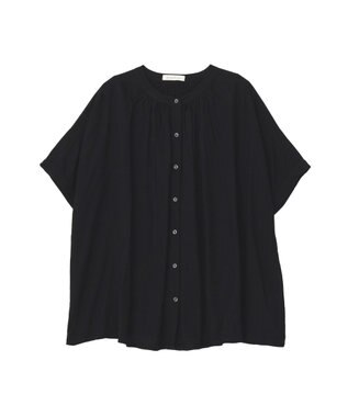 Green Parks 【WEB限定】アソート柄さらっとレーヨンブラウスⅡ Black
