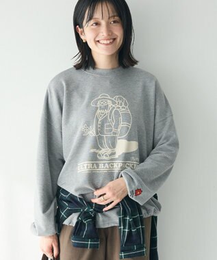 CRAFT STANDARD BOUTIQUE URANIWAプリントスウェット Gray Mixture