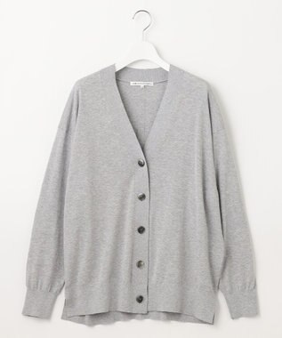23区 【洗える】スビンハイツイストコットン カーディガン ライトグレー系