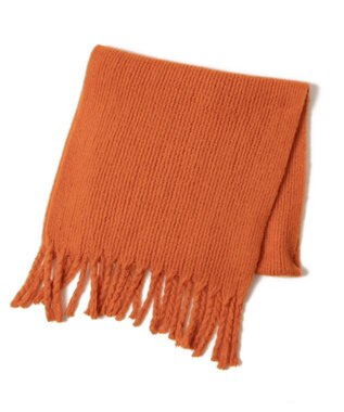WEGO 【ユニセックス着用ITEM】リブニットストール オレンジ