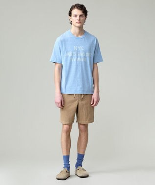 J.PRESS MEN 【NYUZELESS】NYC グラフィック Ｔシャツ サックスブルー系