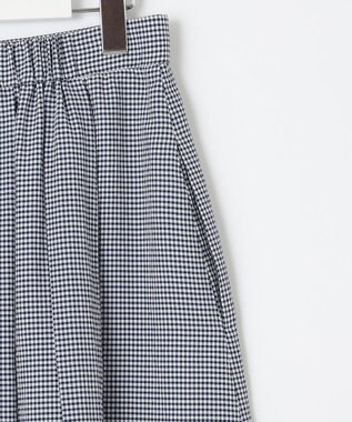 J.PRESS LADIES 【洗える】アセVis ギンガム スカート ネイビー系3