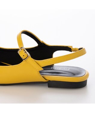 MODE ET JACOMO <noyau>ポインテッドトゥバックベルトパンプス イエロー