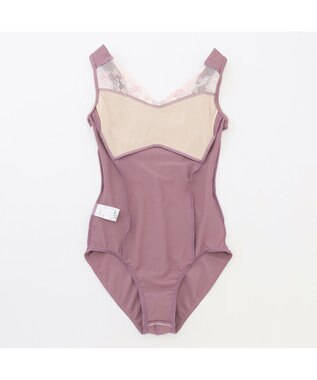 Chacott ◎【Nela ライン】ノースリーブレオタード グレイッシュライラック