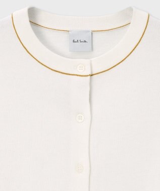 Paul Smith 【洗える】シアー コンビネーション カーディガン ホワイト