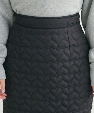 Green Parks ・ｓｗｉｎｇ　ｂｙ　ハートキルトミニスカート Black