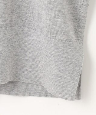 23区 L 【洗える】スビンハイツイストコットン カーディガン ライトグレー系