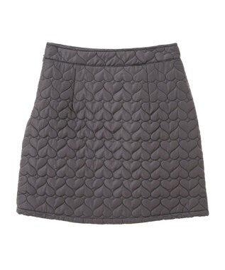 Green Parks ・ｓｗｉｎｇ　ｂｙ　ハートキルトミニスカート Charcoal Gray