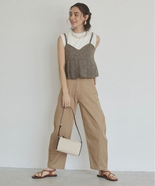 WEGO 【ANGIE VINTAGE/SMLサイズ展開】カーブチノパンツ ベージュ