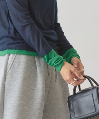 AMERICAN HOLIC 配色シアーレイヤードプルオーバー Green