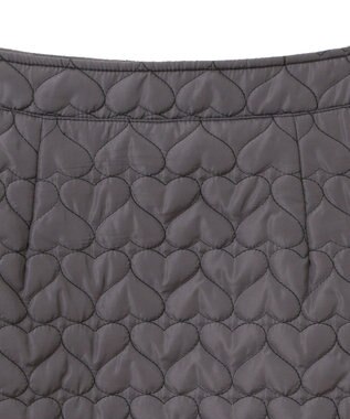 Green Parks ・ｓｗｉｎｇ　ｂｙ　ハートキルトミニスカート Charcoal Gray