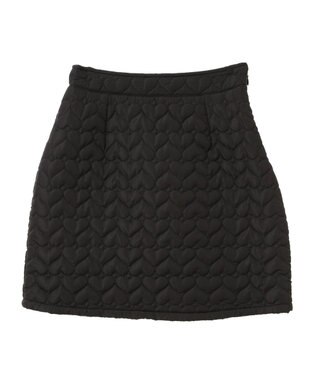 Green Parks ・ｓｗｉｎｇ　ｂｙ　ハートキルトミニスカート Black