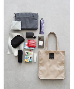 CRAFT STANDARD BOUTIQUE フェイクレザースクエアトート Gray Beige