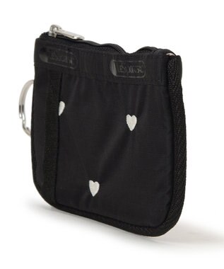 LeSportsac KEY CARD HOLDER/レッド/ホワイトハートEMB レッド/ホワイトハートEMB