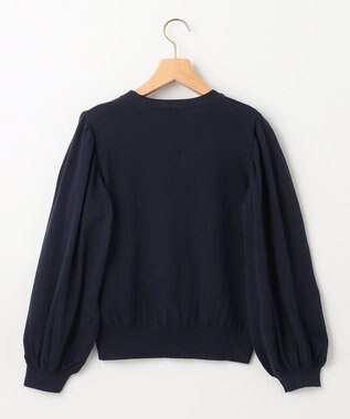 組曲 【アンサンブル対応】ハイゲージ 袖ギャザーニット ネイビー系