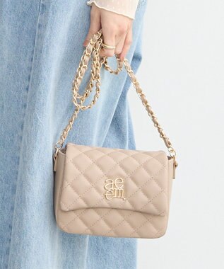 earth music&ecology エンブレムロゴチェーンショルダーバッグ