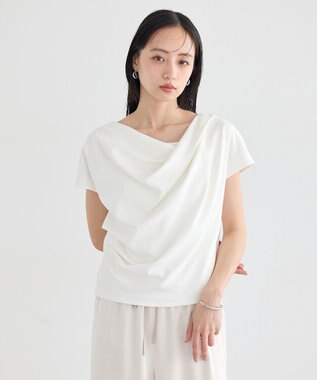 earth music&ecology フレンチスリーフドレーププルオーバー Off White
