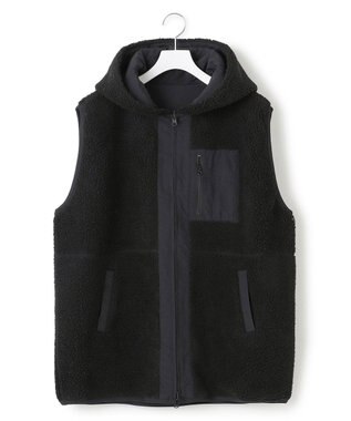 J.PRESS YORK STREET 【UNISEX】リバーシブル ボアベスト ブラック系