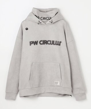 PW CIRCULUS 2025 NEW！【手洗い洗濯可】【MEN】キャットグラフィック スエードライク デタッチャブルフーディ ゴルフ グレー系