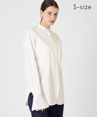 BEIGE， 【S-size】BAILLEUL / スタンドカラーシャツ White