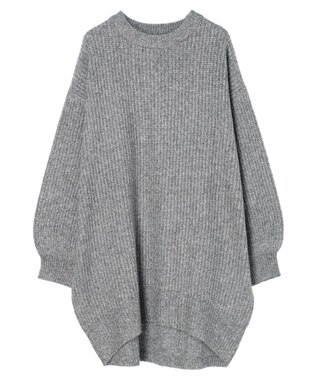 Green Parks ＭＩＸ畦ニットチュニック Gray