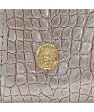 A.D.M.J. 【牛革】クロコ型押しヘリ巻きボストン23cm アルジェント