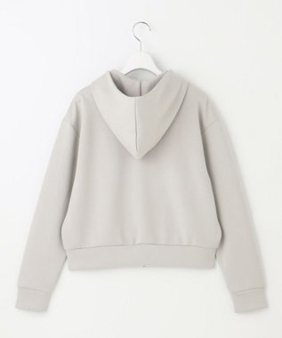 Feroux 【洗える】ダブルジップダンボールロゴ パーカー ライトグレー系