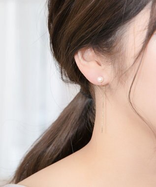 Phoebe 2wayベーシックパールエレガントイヤリング ゴールド