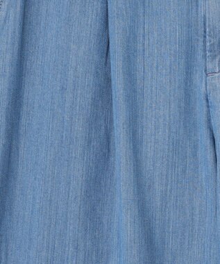 J.PRESS LADIES L 【洗える】5ozバージラコンパクト ワイド パンツ ダルブルー系