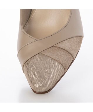 Riz raffinee <Riz raffinee>異素材ポインテッドトゥコンビパンプス オーク