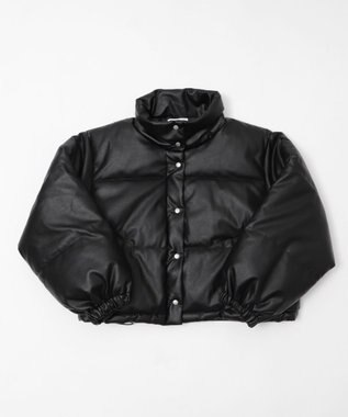WEGO 【25秋冬新作】PUスタンドパファーブルゾン ブラック
