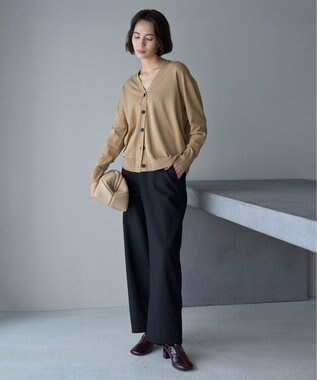 UNFILO 【新色追加】マイビューティニット カーディガン キャメル