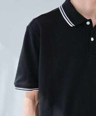 WEGO 【ユニセックス着用ITEM/SMLサイズ展開】別注USPOLOラインポロシャツ ブラック