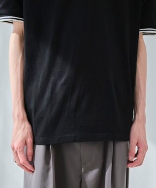 WEGO 【ユニセックス着用ITEM/SMLサイズ展開】別注USPOLOラインポロシャツ ブラック