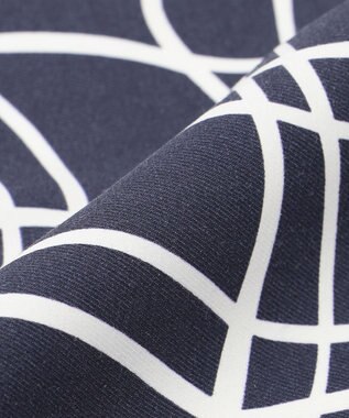 JOSEPH ABBOUD 【イタリア製】ジオメトリックパターンチーフ ネイビー系6