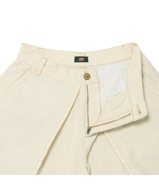 woadblue 【157】HALF TUCK SHORTS WHITE