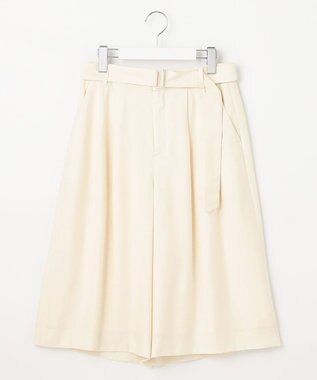 自由区 【XSサイズ～/洗える/セット可】キュプラリネンシャンタン ショートパンツ アイボリー系